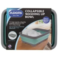 Addis Collapsible Washing Up Bowl - Aqua & Grey -Quality Kitchenware Store 332198 addis collapsible washing up bowl grey and aqua