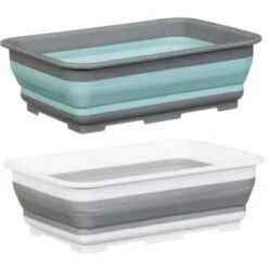Addis Collapsible Washing Up Bowl - Aqua & Grey -Quality Kitchenware Store 332198 addis collapsible washing up bowl grey and aqua 4