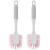 B&M Dish Brushes 2pk - Blush -Quality Kitchenware Store 345628 2 printed dish brushes blush group
