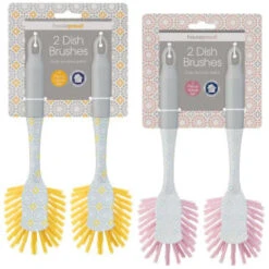 B&M Dish Brushes 2pk - Blush -Quality Kitchenware Store 345628 2 printed dish brushes group