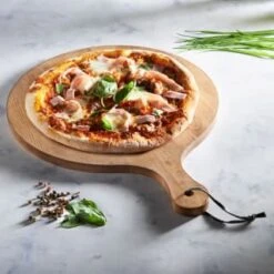 B&M Wooden Pizza Board -Quality Kitchenware Store 346842 wooden chop and serve board