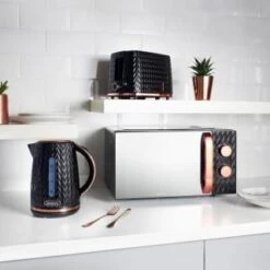 Goodmans Textured 2 Slice Toaster - Black & Rose Gold 13 Goodmans Textured 2 Slice Toaster - Black & Rose Gold -Quality Kitchenware Store 354906 358961 355248 goodmans black and rose gold textured breakfast set lifestyle