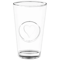 B&M Heart Glasses 4pk -Quality Kitchenware Store 356238 set of 4 hert embossed glasses 2