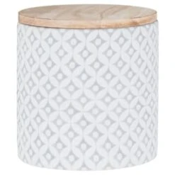 B&M Embossed Geometric Storage Canisters 3pc -Quality Kitchenware Store 356821 storage canisters geo grey