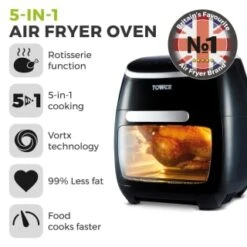 Tower 5-in-1 Air Fryer Oven 11L 33 Tower 5-in-1 Air Fryer Oven 11L -Quality Kitchenware Store 357961 tower 5 in 1 air fryer oven 11l 12