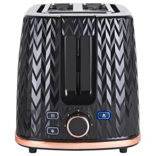 Goodmans Textured 2 Slice Toaster - Black & Rose Gold 5 Goodmans Textured 2 Slice Toaster - Black & Rose Gold - Image 3