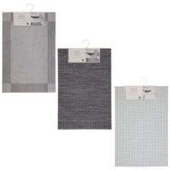 B&M Metallic Woven Placemats - Charcoal 4pk -Quality Kitchenware Store 363876 363869 380285 4pk silver metallic woven main 2