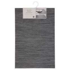 B&M Metallic Woven Placemats - Charcoal 4pk -Quality Kitchenware Store 363876 4pk woven charcoal placemats