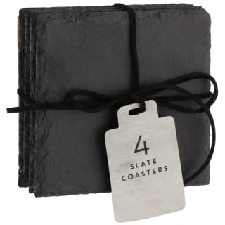 B&M Slate Coasters 4pk 3 B&M Slate Coasters 4pk