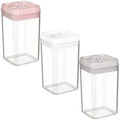 B&M Vacuum Storage Container 2.3L - White -Quality Kitchenware Store 368011 368012 368013 vacuum storage 2 3l white 1