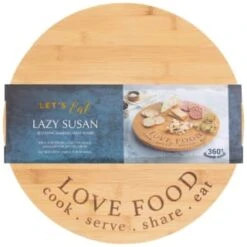 B&M Lazy Susan Rotating Bamboo Serve Board -Quality Kitchenware Store 369141 lazy susan rotating bamboo serve board 2