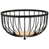 B&M Black Fruit Basket With Wooden Base -Quality Kitchenware Store 369469 black fruit basket with wood base