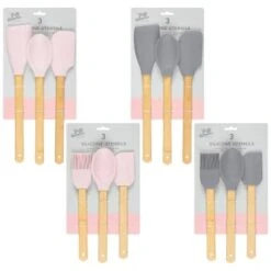 B&M Betty Winters Silicone Utensils 3pk - Grey -Quality Kitchenware Store 369971 369972 3pk betty winters silicone utensils main