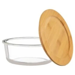 B&M Round Glass Food Containers With Bamboo Lid 2pk 9 B&M Round Glass Food Containers With Bamboo Lid 2pk -Quality Kitchenware Store 376822 2 round glass food containers