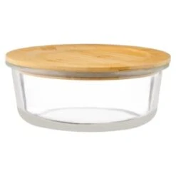 B&M Round Glass Food Containers With Bamboo Lid 2pk 8 B&M Round Glass Food Containers With Bamboo Lid 2pk -Quality Kitchenware Store 376822 2 round glass food containers 4
