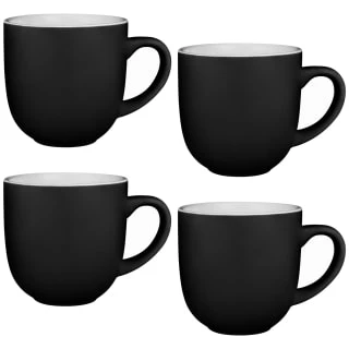 Simply Everyday Gloss Mugs 4pk - Black 3 Simply Everyday Gloss Mugs 4pk - Black