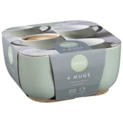 Simply Everyday Gloss Mugs 4pk - Sage -Quality Kitchenware Store 380123 4pk simply everyday mugs sage 2