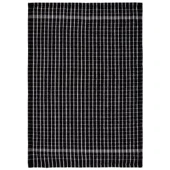 B&M Check Tea Towels - Black 3pk -Quality Kitchenware Store 380307 3pk check tea towels black 4