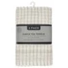 B&M Check Tea Towels - Sage 3pk