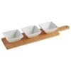 B&M Set Of 3 Serving Bowls With Bamboo Tray - Square 1 B&M Set Of 3 Serving Bowls With Bamboo Tray - Square -Quality Kitchenware Store 380368 3pk serving boards with bamboo tray square