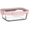 B&M Pink Glass Food Container - Large -Quality Kitchenware Store 380659 glass food container pink large 2