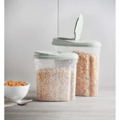 B&M Cereal Storage Container Set 2pk - Sage -Quality Kitchenware Store 380752 cereal storage set 2 peice sage 6