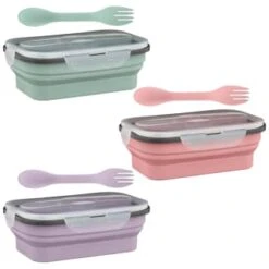 B&M Collapsible Lunch Box - Sage -Quality Kitchenware Store 383522 collapsible lunch box 4