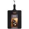 B&M Urban Paradise Black Pine Wood Serve Board -Quality Kitchenware Store 390146 black pine wood serve board with serving handle 2