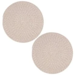B&M Cotton Woven Placemats 2pk -Quality Kitchenware Store 390337 2pk cotton woven placemats natural 2