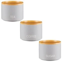 B&M Stackable Tea Coffee Sugar Storage Jars 3pk 8 B&M Stackable Tea Coffee Sugar Storage Jars 3pk -Quality Kitchenware Store 390366 3pk stackable storage jars 2