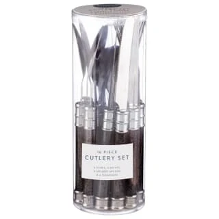 Simply Everyday Bubble Cutlery Set 16pc - Charcoal 4 Simply Everyday Bubble Cutlery Set 16pc - Charcoal - Image 2