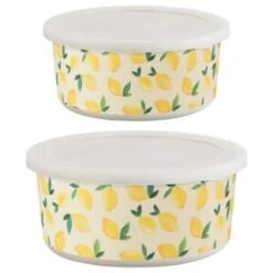B&M Round Tubs 2pk - Lemons 15 B&M Round Tubs 2pk - Lemons -Quality Kitchenware Store 392928 2pk reuse and repurpose round tubs lemon 6
