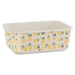 B&M Rectangular Tubs 2pk - Lemons -Quality Kitchenware Store 392929 2pk reuse and repurpose rectangle tubs lemon