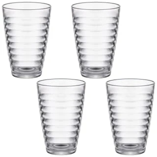 Set Of 4 Ribbed Glasses 4 Set Of 4 Ribbed Glasses - Image 2