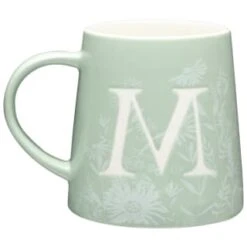 B&M Floral Alphabet Mug (Assorted) -Quality Kitchenware Store 394397 floral alphabet mug green m