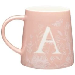B&M Floral Alphabet Mug (Assorted) -Quality Kitchenware Store 394397 floral alphabet mug pink a