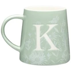 B&M Floral Alphabet Mug (Assorted) 16 B&M Floral Alphabet Mug (Assorted) -Quality Kitchenware Store 394400 floral alphabet mug green k