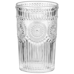 B&M Embossed Glass Tumbler