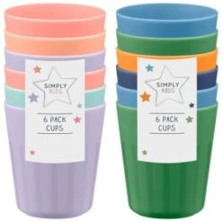 Simply Kids Colour Cups 6pk - Pastel -Quality Kitchenware Store 398567 398570 6pk simply kids colour cups group 1
